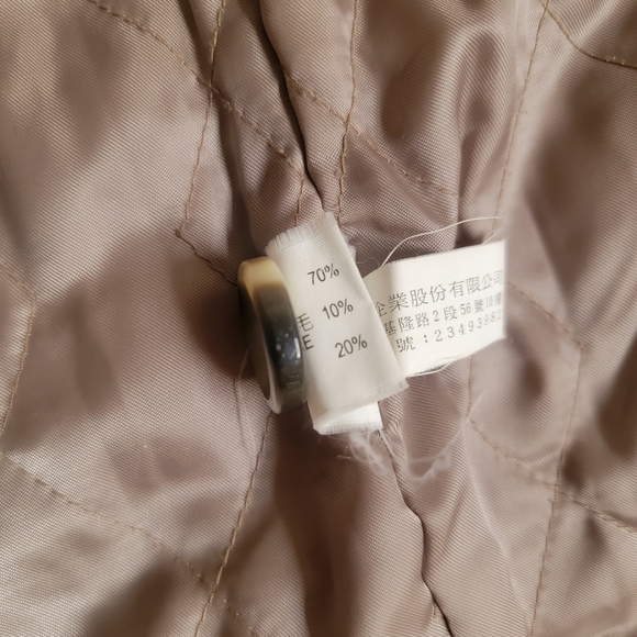 GECCU Austrailia Tan Wool Coat Jacket Size XXL(46) Women Cashmere Wool Pockets - Picture 4 of 15